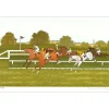 HADDELSEY Vincent - Lithographie originale "Le steeple-chase à Auteuil" 37x54 cm - 1985 - Signée et Numérotée