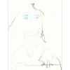 HASCH Victor - Dessin original au fusain "Portait 01" 76x56cm - 1998