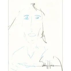HASCH Victor - Dessin original au fusain "Portait 01" 76x56cm - 1998