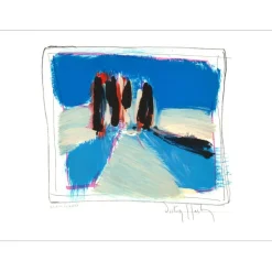 HASCH Victor - Lithographie originale "Les cyprés" 28x38cm