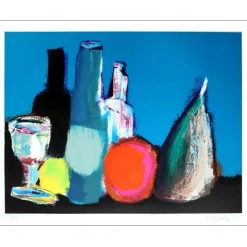 HASCH Victor - Lithographie originale "Nature morte à l'absinthe" 56x76cm