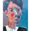 HASCH Victor - Peinture originale à l'acrylique sur toile "Arthur RIMBAUD" 65x50cm (15P) - 1998