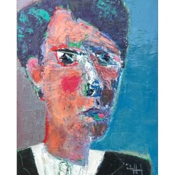 HASCH Victor - Peinture originale à l'acrylique sur toile "Arthur RIMBAUD" 65x50cm (15P) - 1998