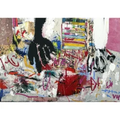HASCH Victor - Peinture originale à l'acrylique sur toile "Andy Warhol" 195x130cm (120F) - 1999