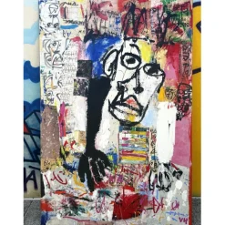 HASCH Victor - Peinture originale à l'acrylique sur toile "Andy Warhol" 195x130cm (120F) - 1999