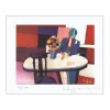 HASCH Victor - Sérigraphie "La terrasse rouge" 25x31cm