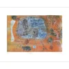 HASEGAWA Shoichi - Gravure originale et méthode Hayter "L’Île bleue" 58x76cm