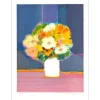HEMERET Claude - Lithographie originale "Bouquet de fleurs dans un vase" 60x45cm