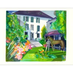 HILAIRE Camille - Lithographie originale "Le Manoir du Mad" 56x76cm