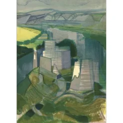 HILAIRE Camille - Lithographie originale "La Normandie, Gaillard" 53x37cm
