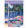 HILAIRE Camille - Lithographie originale "Côte d'Azur, Cannes, le Suquet" 50x37cm