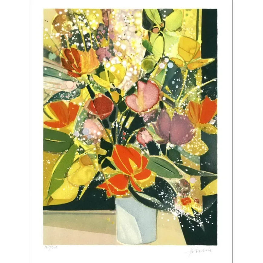 HILAIRE Camille - Lithographie originale "Bouquet II" 50x37cm