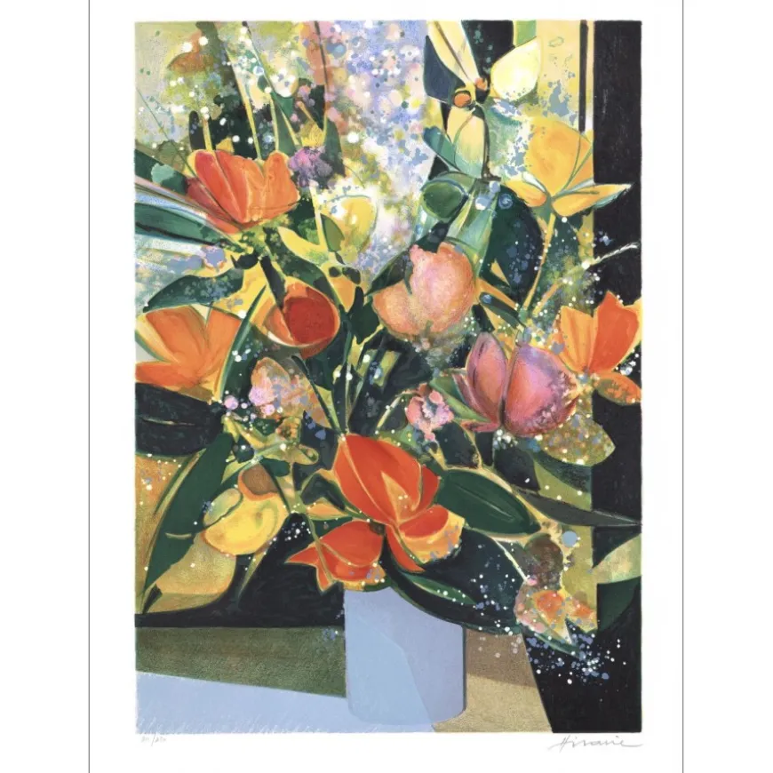 HILAIRE Camille - Lithographie originale "Bouquet XVI" 76x56cm
