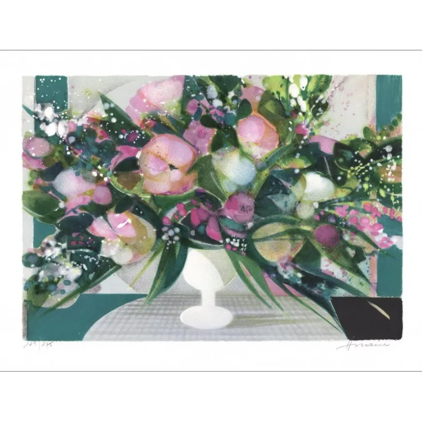 HILAIRE Camille - Lithographie originale "Bouquet XIV" 56x76cm