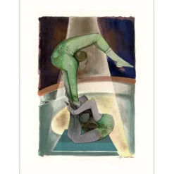 HILAIRE Camille - Lithographie originale "Le cirque, Les contorsionnistes"  Vélin 74x53cm