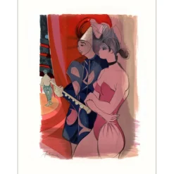 HILAIRE Camille - Lithographie originale "Le cirque, l’écuyère"  Vélin 74x53cm