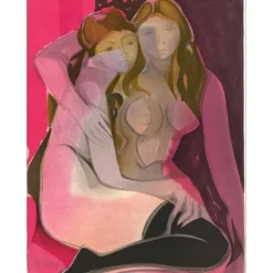 HILAIRE Camille - Lithographie originale "Femmes, Linda et Karin" 38x29cm -1972