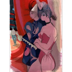 HILAIRE Camille - Lithographie originale "Le cirque, l’écuyère" 53x37cm