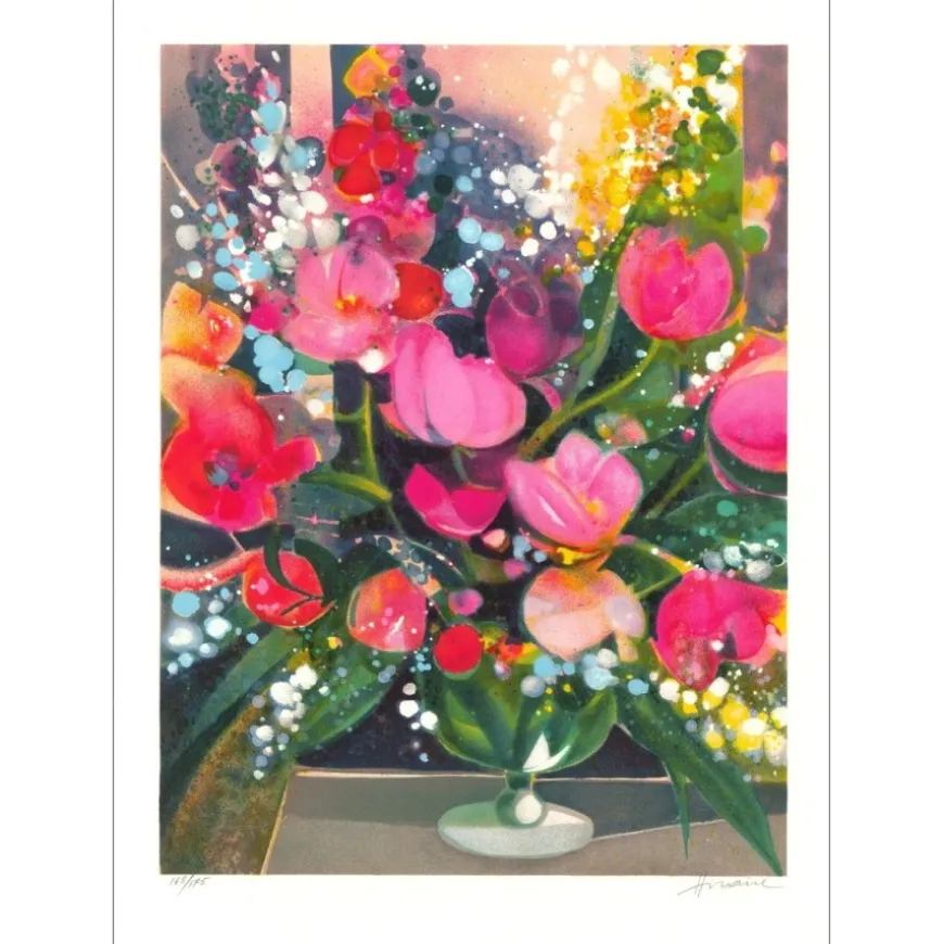 HILAIRE Camille - Lithographie originale "Bouquet VII" 76x55cm