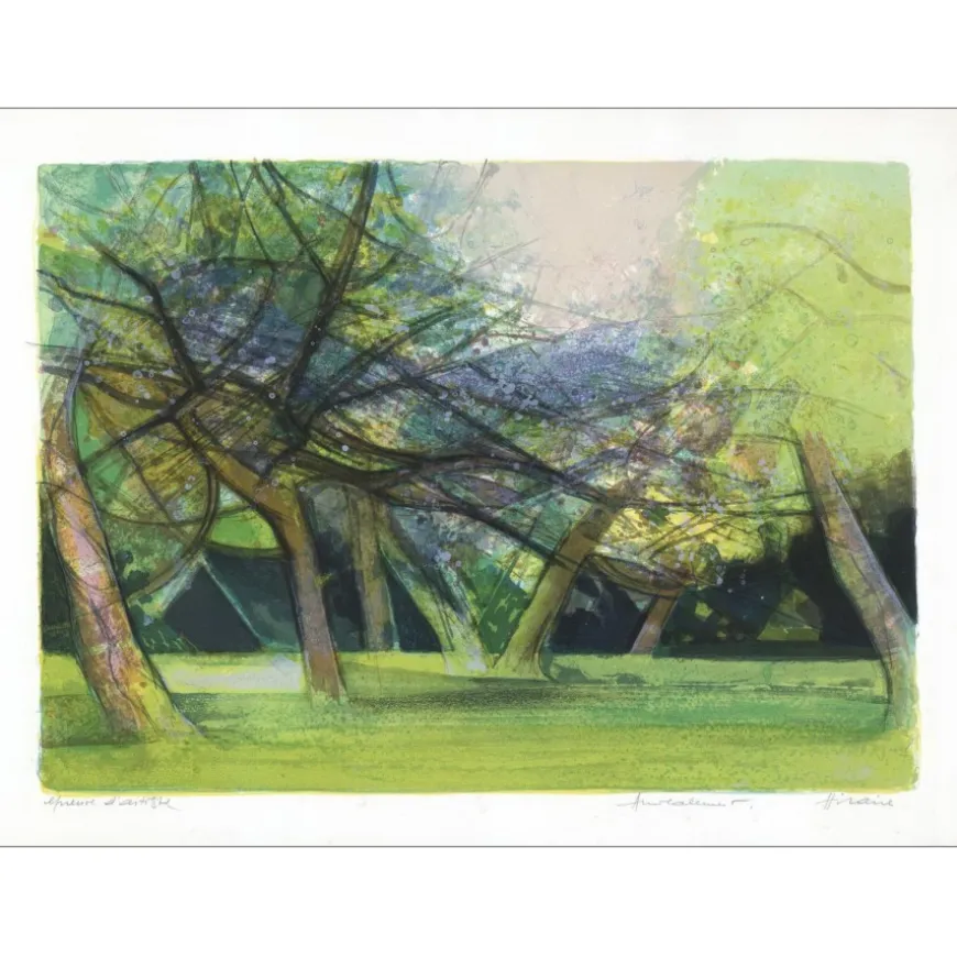 HILAIRE Camille - Lithographie originale "Le verger" 56x76cm