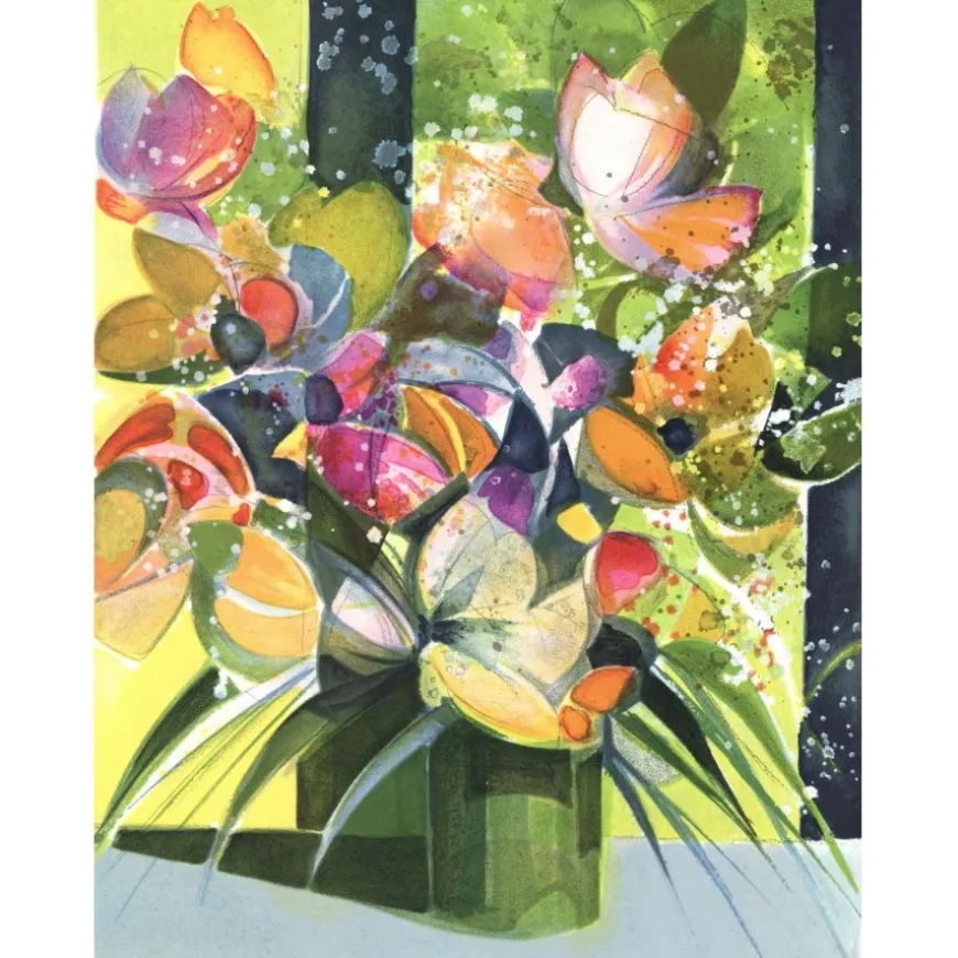 HILAIRE Camille - Lithographie originale "Bouquet IV" 60x45cm