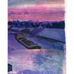 HILAIRE Camille - Lithographie originale sur Japon "Le Rhin" 40x59cm - 1975