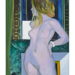 HILAIRE Camille - Peinture originale à la gouache "Femme nue" 64x52cm