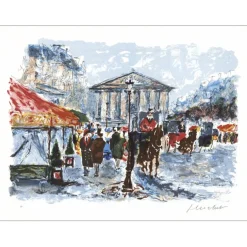 HUCHET Urbain - Lithographie originale "Paris, Maxim's rue Royale" 54x76cm