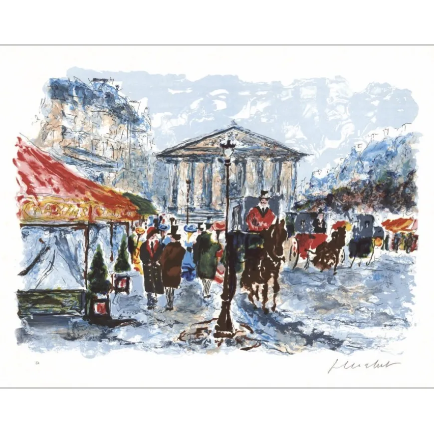 HUCHET Urbain - Lithographie originale "Paris, Maxim's rue Royale" 54x76cm
