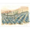 HUCHET Urbain - Lithographie originale "Champ de lavandes en Provence" 76x54cm