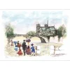 HUCHET Urbain - Lithographie originale "Paris, Notre dame" 54x76cm