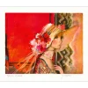 IMAI Sachiko - Lithographie originale "Le foulard blanc" 38x46cm