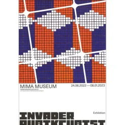 INVADER - Affiche "Exposition RUBIKCUBIST 8" 60x40cm - 2023