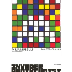 INVADER - Affiche "Exposition RUBIKCUBIST 4" 60x40cm - 2023