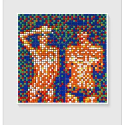 INVADER - Giclée sur Panneau "Rubik Country Life NVDR1-3" 100x100cm - 2023
