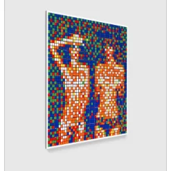 INVADER - Giclée sur Panneau "Rubik Country Life NVDR1-3" 100x100cm - 2023