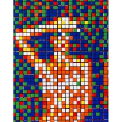INVADER - Giclée sur Panneau "Rubik Country Life NVDR1-3" 100x100cm - 2023