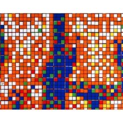 INVADER - Giclée sur Panneau "Rubik Country Life NVDR1-3" 100x100cm - 2023