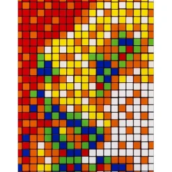 INVADER - Giclée sur Panneau "Rubik Shot Red Marilyn NVDR1-4" 100x100cm - 2023
