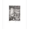 JACQUEMIN André - Gravure originale "L'Église" 32x25cm - 1984