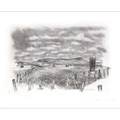JACQUEMIN André - Gravure originale "Paysage de Lorraine 05" 50x65cm - 1979