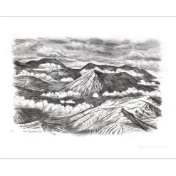 JACQUEMIN André - Gravure originale "Paysage de Lorraine 04" 50x65cm - 1979