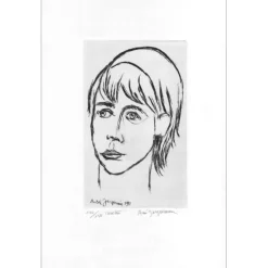 JACQUEMIN André - Gravure originale "Caractère" 50x33cm