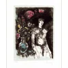 JANSEM Jean - Lithographie originale "La fille au bouquet"  37x27cm