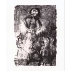 JANSEM Jean - Lithographie originale "Personnages" 56x45cm