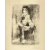 JANSEM Jean - Lithographie originale "Mère et enfant" 47x36cm