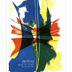 JENKINS Paul - Lithographie "Exposition, Galerie Karl Flinker, Paris" 70x54cm - 1965