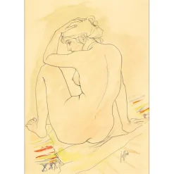 JOFFRIN Guily - Aquarelle "Femme" 53x36cm