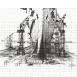 JOFFRIN Guily - Lithographie "Le navire" 27x21cm - 1961