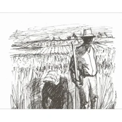 JOFFRIN Guily - Lithographie "Fenaison" 33x25cm